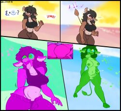  balls bottomless breasts collarbone comic cow_futa cum davidthewolfx10 erection furry futanari futasub home_on_the_range hourglass_figure hypnotic_music hypnotized_walking navel nipples non-human_feet nude open_mouth original panties pants penis smile tagme tank_top tongue tongue_out topless underwear undressing 