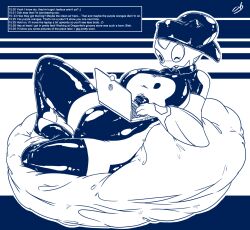  breasts caption computer drugs english_text femsub froslass furry large_breasts latex monochrome nintendo pokemon pokemon_(creature) pokemon_diamond_pearl_and_platinum signature stormdragonblue text texting unaware weight_gain 