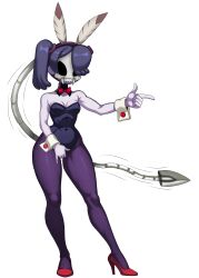 blue_skin bunnysuit corruption llhazamall skullgirls squigly_(skullgirls) zombie