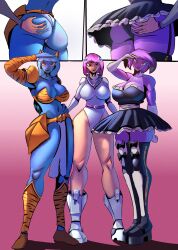  abs alien_girl ass ass_focus ass_grab ayuko_(jcroth) blue_hair blue_skin boots bow brown_eyes cleavage empty_eyes female_only femdom femsub freckles furry gloves goat_girl groping happy_trance horns indeedee kimberly_smith_(daveyboysmith9) large_breasts lipstick loincloth long_hair lum maid makeup midriff nintendo oni_girl opera_gloves original pokemon pokemon_(creature) princess purple_eyes purple_hair purple_lipstick saluting short_hair smile standing thick_thighs thigh_boots thighhighs thighs tiger_print urusei_yatsura yoshi. zipper 