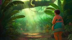 ai_art ai_voice animated clothed dark_skin femdom femsub jungle kaa_eyes snake sound surprised sweat tagme video