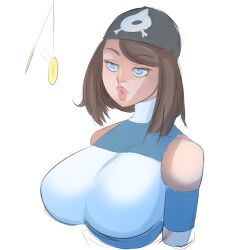  aged_up bimbofication blue_eyes bluebaboo breasts brown_hair coin enemy_conversion female_only femsub hat large_breasts large_lips may nintendo pendulum pokemon pokemon_omega_ruby_and_alpha_sapphire pokemon_ruby_sapphire_and_emerald short_hair solo team_aqua 