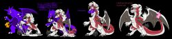 animals_only charizard furry hypnosiswolf living_costume lycanroc lycanroc_(midnight) nintendo pokemon possession sequence slime text transformation