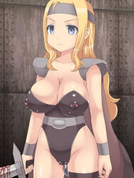 blonde_hair blood breasts celes_chere corruption empty_eyes erect_nipples female_only femsub final_fantasy final_fantasy_vi large_breasts long_hair nipple_piercing piercing sex_toy solo vibrator
