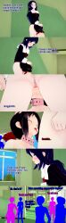  absurdres aware black_hair body_control clothed collar cum cum_on_face cunnilingus dialogue english_text femdom femsub kaguya-sama_love_is_war kaguya_shinomiya long_hair malesub mass_hypnosis multiple_boys multiple_girls multiple_subs nude orgasm red_eyes school_uniform short_hair text yuri zenin1 