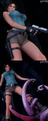  3d dochaunt fingerless_gloves jean_shorts lara_croft tagme tomb_raider tomboy 