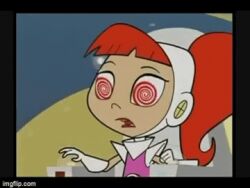  animated animated_gif atomic_betty betty_barrett femsub long_hair ponytail red_hair screencast spiral_eyes symbol_in_eyes western 