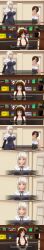 3d absurdres altered_perception blush bottomless breasts brown_hair chelsea_(mc_trap_town) comic custom_maid_3d_2 dialogue dildo drool empty_eyes expressionless faber_(mc_trap_town) female_only femdom femsub happy_trance kamen_writer_mc long_hair mc_trap_town multiple_girls natsume_(mc_trap_town) open_mouth pussy_juice screenshot sex_toy short_hair small_breasts smile standing standing_at_attention symbol_in_eyes tech_control text tongue tongue_out topless white_hair xlmpth