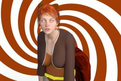 3d animal_ears breasts costume drool expressionless fake_animal_ears female_only femsub large_breasts marvel_comics open_mouth short_hair solo spiral spiral_eyes squirrel_girl squirrel_girl_(marvel) super_hero symbol_in_eyes tail theheckle