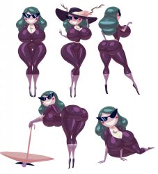  breasts disney eclipsa_butterfly female_only femsub green_hair happy_trance hypnotic_accessory knick_knack large_breasts long_hair noonun petrification smile star_vs_the_forces_of_evil sunny_miami 