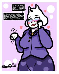 blush deltarune dialogue furry goat_girl horns kilroylucy18 milf mommy_fetish smile toriel_dreemurr undertale