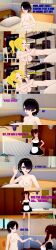  absurdres angry aware bed bedroom black_hair blonde_hair blue_eyes body_control breasts brown_eyes brown_hair closed_eyes clothed dialogue english_text eye_roll female_only femdom femsub foot_licking hair_covering_one_eye koki_(witch) kurai_(witch) long_hair mad_jacks maid maid_headdress mia_(witch) multiple_girls multiple_subs nipples nude phone short_hair text witch_(mad_jacks) 