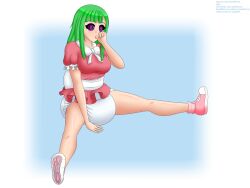  age_regression bisca_connell diaper fairy_tail femsub green_hair large_breasts long_hair sparkles73 