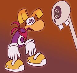  archiesaceintheh0le(yourmomhomo) hypnotic_accessory hypnotic_eyes hypnotic_object jano malesub open_mouth rayman rayman_(series) spiral_eyes staff 