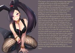  animal_ears black_hair blush bracelet breasts bunny_ears bunny_girl bunnysuit caption caption_only cleavage consensual dragon_quest_(series) dragon_quest_xi fake_animal_ears female_only femsub fishnets grima180_(manipper) happy_trance heart heart_eyes high_heels jade_(dragon_quest_xi) kagematsuri large_breasts long_hair looking_at_viewer manip pantyhose pov pov_dom purple_hair smile symbol_in_eyes text tongue tongue_out wholesome 