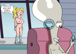 alien american_dad bald black_eyes boots breasts cleavage collarbone creek12 erect_nipples evil_smile expressionless femsub francine_smith high_heels huge_breasts long_hair maledom milf monocle necklace roger_smith sexpun_t&#039;come smile text