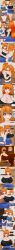  absurdres angry calusteri closed_eyes confused dialogue english_text eye_color_change femsub kissing long_hair milf mother_and_daughter multiple_girls orange_hair original possession scared short_hair sisters text yellow_eyes 