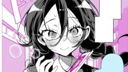 animated blush closed_eyes clothed confused dialogue embarrassed english_text failed_hypnosis glasses gohome-kun hard_translated hypnotic_app original phone savvilee_(va) school_uniform skirt tears text translated video wholesome