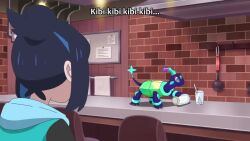 animated ascot beard blue_eyes blue_hair brown_hair chicken_pose coat dancing dark_skin dot_(pokemon) eye_color_change femsub glowing_eyes green_hair hair_covering_one_eye hair_ornament happy_trance headphones hoodie humor liko_(pokemon) lucario malesub mantra mass_hypnosis meowscarada mochi_dance mollie_(pokemon) multicolored_hair multiple_boys multiple_girls multiple_subs murdock_(pokemon) nintendo official open_mouth orla_(pokemon) pecharunt pikachu pink_eyes pink_hair pokemon pokemon_(anime) pokemon_(creature) ponytail purple_eyes purple_hair quaxwell red_eyes red_hair roy_(pokemon) short_hair smile sound tagme ult_(pokemon) video voice_acted