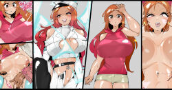  beard bleach breasts brown_eyes clothed cover dark_skin enemy_conversion femsub huge_breasts long_hair maledom manzoku1pon nipples nude orange_hair orihime_inoue pepe_waccabrada sex vaginal white_hair x-ray 