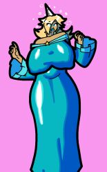  bimbofication brain_drain crossed_eyes dazed dress drool empty_eyes huge_breasts huge_hips huge_lips nintendo princess princess_rosalina super_mario_bros. thecumman 