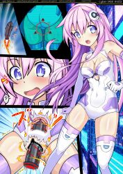  ass blue_eyes blush boots breasts cleavage comic confused corruption cyber dazed dildo female_only femsub gloves hair_ornament hyperdimension_neptunia leotard multiple_views nepgear neuroization open_mouth opera_gloves pink_hair purple_sister pussy_juice sex sex_toy small_breasts solo standing tech_control thigh_boots thighhighs torn_clothes trembling vaginal very_long_hair x-ray 