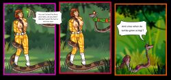 absurdres april_o&#039;neil bare_breasts clothed_exposure coils english_text kaa kaa_eyes mspainter open_mouth speech_bubble teenage_mutant_ninja_turtles the_jungle_book