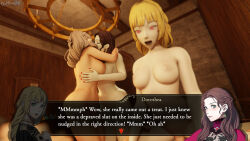 corruption cowgirl_position dochaunt dorothea_arnault fire_emblem fire_emblem_three_houses ingrid_brandl_galatea mercedes_von_martritz nintendo orange_eyes