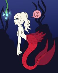  ann_takamaki blonde_hair blue_eyes dazed femsub hypnotic_tentacle mermaid mythkaz persona_(series) persona_5 tentacles twintails underwater 