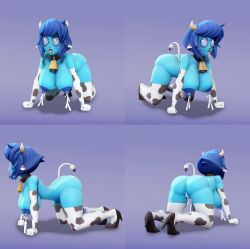 3d alien alien_girl all_fours animal_ears ass bare_breasts bell_collar blue_hair blue_skin blush bottomless breasts cartoon_network cleavage collar cow_girl cow_print cowbell drool erect_nipples female_only femsub gloves high_heels horns hucow huge_breasts lactation lapis_lazuli large_ass large_breasts legs milking multiple_views nipples open_mouth opera_gloves pussy pussy_juice short_hair solo spiral_eyes steven_universe symbol_in_eyes tail the-great-pipmax thighhighs tongue tongue_out topless western 