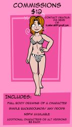  alternate_costume barefoot bikini commission_sheet costume crossed_eyes happy_trance hypnogirl_(isankura) isankura original smile 