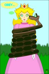 blonde_hair crown disney gloves kaa kaa_eyes nabs001 nintendo princess princess_peach snake super_mario_bros. the_jungle_book