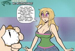  animated blonde_hair breasts cat_nap_(hypnolordx) cleavage clothed dazed dialogue femsub glasses jakalovid jellyfishjubi large_breasts long_hair open_mouth original pink_eyes pocket_watch pov signature sound speech_bubble spiral_eyes symbol_in_eyes text video voice_acted 