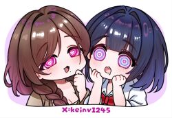  color drool female_only femsub heart_eyes keinv1245 long_hair short_hair tagme 