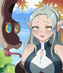  animated animated_gif before_and_after clothed disney elf_ears enetheligthingdancer femsub happy_trance hypnotic_eyes kaa kaa_eyes long_hair muzet open_mouth silver_hair snake tales_of_(series) tales_of_xillia the_jungle_book tongue tongue_out 