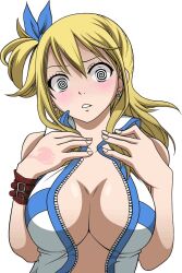  animated animated_eyes_only animated_gif blonde_hair blush breasts fairy_tail female_only femsub hypnolordx_(manipper) large_breasts long_hair lucy_heartfilia manip spiral_eyes symbol_in_eyes 