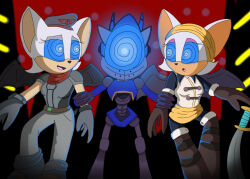  a113rist_(manipper) bat_girl bat_wings blue_eyes boots clothed dual_persona eyeshadow femsub furry gloves hat hypnotic_spiral metal_sonic military_uniform multiple_girls multiple_persona multiple_subs open_mouth pirate restrained robot rouge_the_bat smile sonic_prime sonic_the_hedgehog_(series) spiralwash_eyes standing sword tech_control thigh_boots ticklehypno weapon 