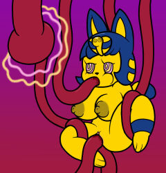  animal_crossing ankha_(animal_crossing) bottomless breasts cat_girl egyptian femsub furry hypnotic_tentacle mr._under nintendo nude ring_eyes sex spiral_eyes symbol_in_eyes tentacle_in_mouth tentacle_sex tentacles topless vaginal 