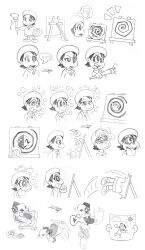  adeleine before_and_after comic dazed finger_to_forehead happy_trance hypnotic_spiral iniko jester kirby_(series) nintendo original ring_eyes sav8197 sketch spiral spiral_eyes tongue tongue_out 