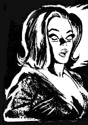  animated animated_gif breasts female_only femsub greyscale monochrome open_mouth spiral_eyes symbol_in_eyes 