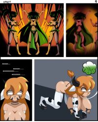  all_fours ass_expansion athena_(madjacks) bare_breasts bare_legs bare_shoulders barefoot bottomless breast_expansion brown_hair cape cloak comic cow_girl dart empty_eyes english_text feet female_only femdom femsub green_hair horns huge_breasts idpet leash long_hair milking multiple_doms nude original pet_play short_hair skirt smile standing tagme tail text topless transformation tribal tribal_tattoo whitewash_eyes 