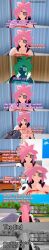  absurdres awakening baiken breasts brown_eyes closed_eyes dialogue english_text eyepatch femsub guilty_gear inverted_colors long_hair maledom nipples nude pink_hair scar text tomboyfreezewinter trance_break unaware 