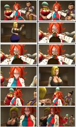  3d accidental_hypnosis android_18 android_21 black_eyes black_hair blonde_hair blue_eyes blue_hair breasts brown_hair bulma_briefs chair chichi chicken_pose comic dragon_ball dragon_ball_fighterz dragon_ball_z femdom femsub happy_trance lab_coat pocket_watch scarf source_filmmaker spiral spiral_eyes whateverdude19 