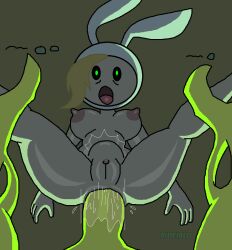  adventure_time anal blonde_hair breasts femsub fionna_the_human green_eyes lich_(adventure_time) maledom monster nipples nude open_mouth pussy rideiblu sex size_difference tongue tongue_out 
