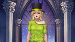  animated blonde_hair breast_expansion changer_(character) chien_vietnam clown_girl clownification female_only femsub green_eyes humor large_breasts pink_hair sound top_hat transformation unaware video virtual_youtuber voice_acted 