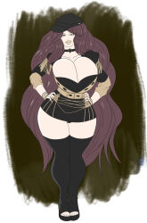 bimboannon bimbofication breasts brown_hair choker dorothea_arnault female_only femsub fire_emblem fire_emblem_three_houses gladiator_sandals happy_trance high_heels huge_breasts huge_lips jewelry large_lips lipstick long_hair long_nails makeup nintendo sandals smile solo thick_thighs very_long_hair yellow_lipstick