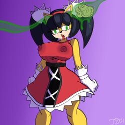  black_hair brain brain_drain brain_injection brain_removal brain_sucking brainless external_brain eye_color_change female_only femsub furry gloves glowing_eyes green_eyes heavy_eyelids honey_the_cat large_breasts open_mouth signature simple_background slime sonic_the_hedgehog_(series) standing the_brain-eating_evil_meteor tongue_out wall_eyed 