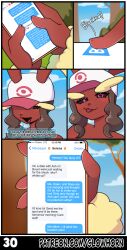  absurdres black_sclera blush border brown_hair bunny_ears bunny_girl cheating comic corruption dialogue english_text eyelashes female_only femsub forest furry glowhorn hat hilda looking_at_viewer lopunny magic netorare nintendo nude original phone pink_eyes plant pokeball pokemon pokemon_(creature) serena shiny_skin signature simple_background smile smirk smug speech_bubble text texting tongue tongue_out trees twintails user_interface 