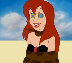  animated animated_eyes_only animated_gif ariel asphyxiation coils danieltorresmen_(manipper) disney happy_trance hypnotica2000 kaa kaa_eyes manip open_mouth ping red_hair snake the_jungle_book the_little_mermaid 