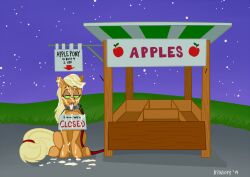 animals_only applejack bitshift collar covered_with_cum cum cum_in_mouth cum_on_body cum_on_face dazed femsub horse leash my_little_pony open_mouth prostitution